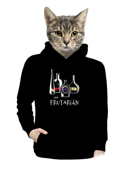 Frutarián dámska mikina klokanka Black