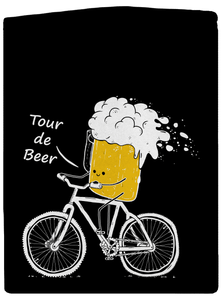 Tour de beer pánska mikina na zips Black