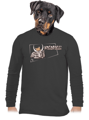Mačací horoskop: Kozorožec pánske dlhý rukáv Dark Grey