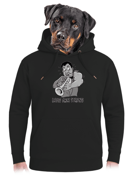 Louis Armstrong unisex mikina premium Dark Black