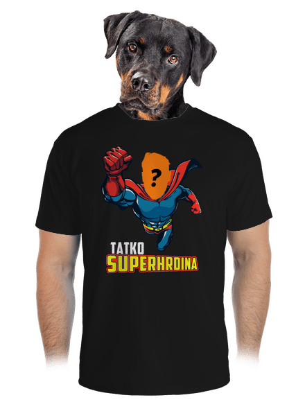 Tatko superhrdina pánske športové tričko Black