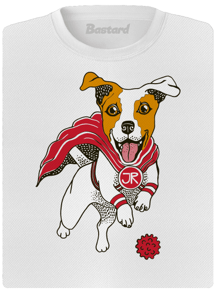 Jack Russell dámske športové tričko White