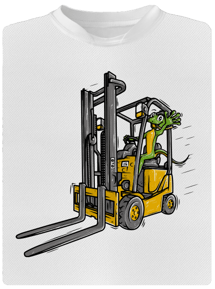 Ještěrka detské športové tričko White