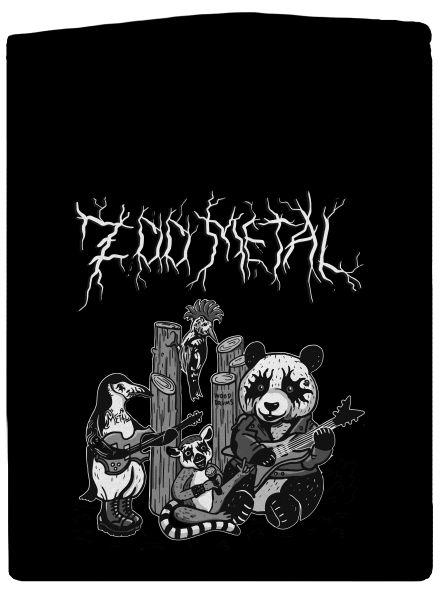 ZOO metal pánska mikina na zips Black