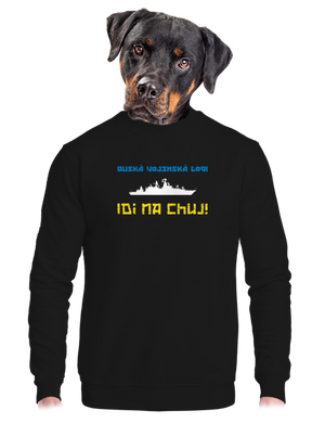 Ukrajina - Lodi idi na chuj unisex mikina bez kapucne Black