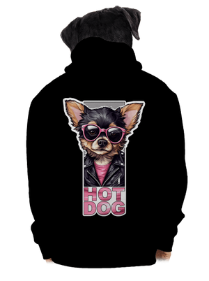 Very hot dog pánska mikina na zips Black