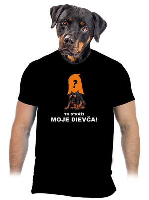 Tu strážim ja pánske tričko Black