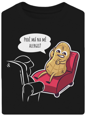 Alergény u psychológa unisex tričko oversized Black