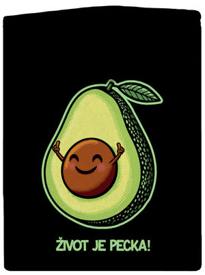 Život je pecka dámska mikina na zips Black