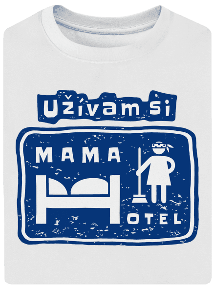 Mama Hotel unisex tričko oversized White
