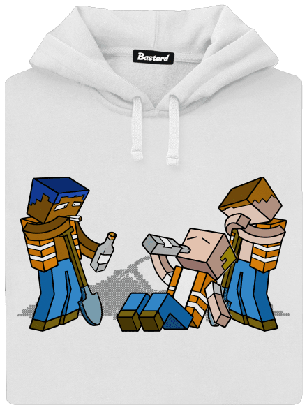 Real Minecraft dámska mikina klokanka White