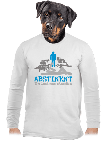 Abstinent pánske dlhý rukáv White