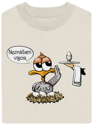 Neznášam vajcia unisex mikina bez kapucne Off White