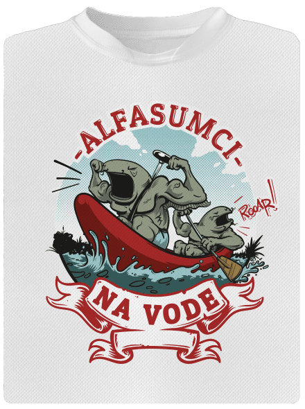 Alfasumci na vode detské športové tričko White