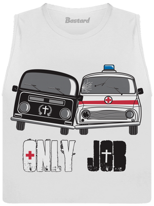 Konkurencia dámske tielko voľné White