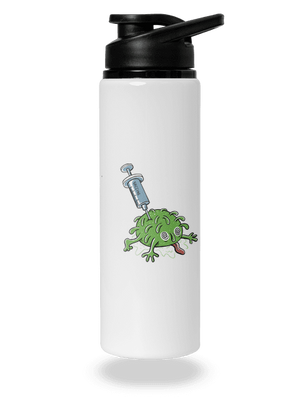 Zapichnutý covid flaša na vodu White