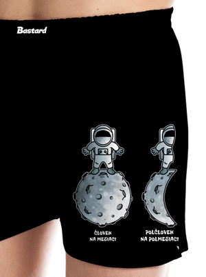 Polčlovek na polmesiaci pánske trenky Black