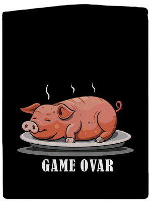 Game ovar pánska mikina na zips Black