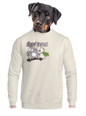 Šedí vedia - myšiak unisex mikina bez kapucne Off White