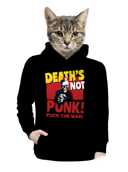 Death's not punk dámska mikina klokanka Black