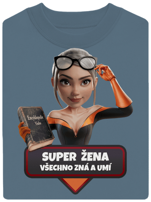 Super mama unisex mikina bez kapucne Nordic Blue