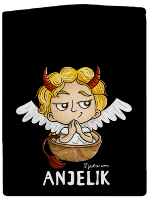 Anjelik pánska mikina na zips Black