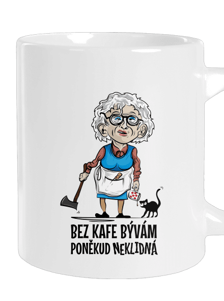 Neklidná bez kafe veľký hrnček White