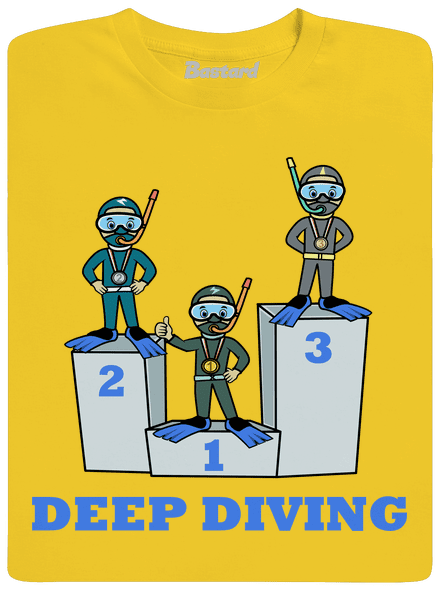Deep diving pánske tričko Gold