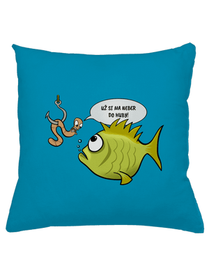 Ryba a dážďovka vankúš Blue Turquoise