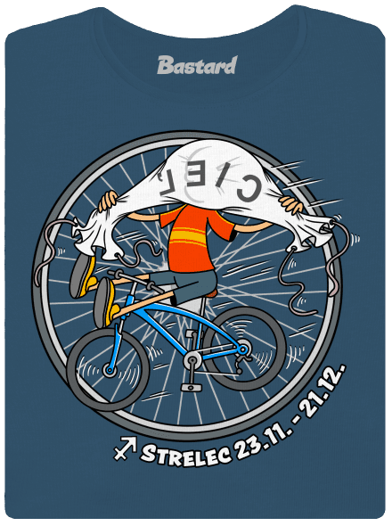 Cyklistický horoskop: Strelec dámske tričko prémium Petrol Blue