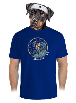 Cyklistický horoskop: Vodnár pánske športové tričko Royal Blue Mal