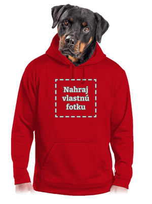 Vlastná potlač pánska mikina klokanka Red