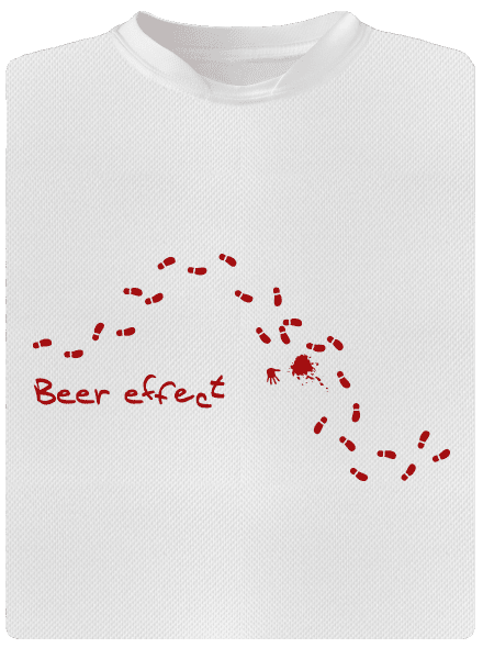 Beer effect! pánske športové tričko White