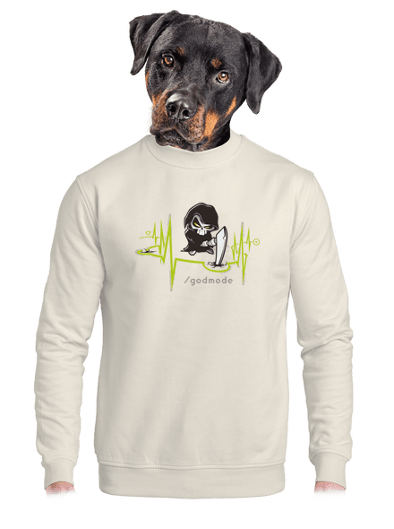 Boží zásah unisex mikina bez kapucne Off White