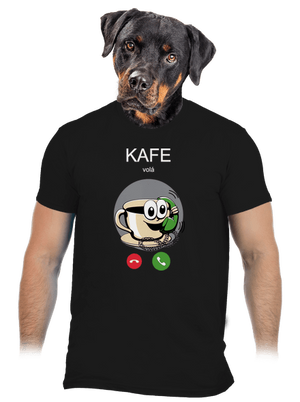 Kafe volá pánske tričko Black