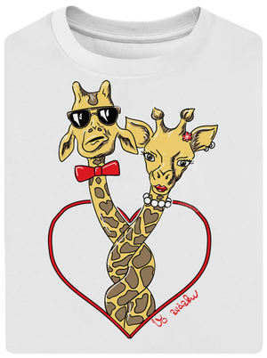 Žirafy vo zväzku unisex tričko oversized White