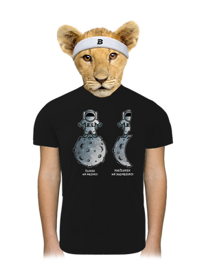 Polčlovek na polmesiaci detské športové tričko Black