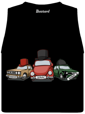 Traja veteráni dámske tielko voľné Black