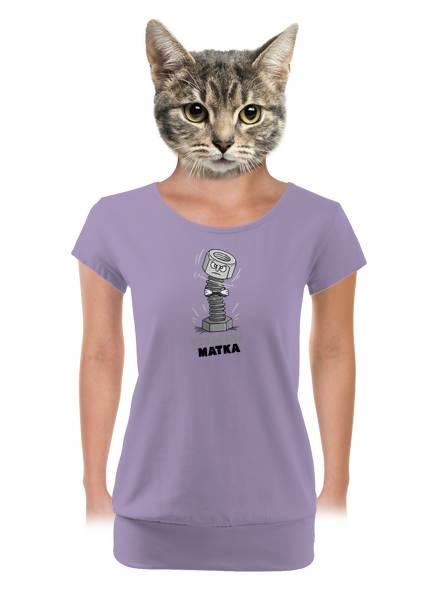 Vytočená matka dámske tričko s lemom Lavender