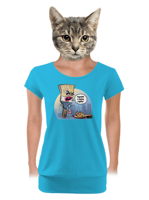 V cudzom rajóne dámske tričko s lemom Blue Atol