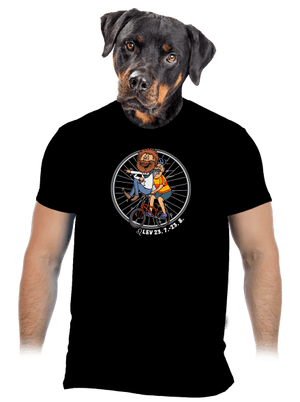 Cyklistický horoskop: Lev pánske tričko Black