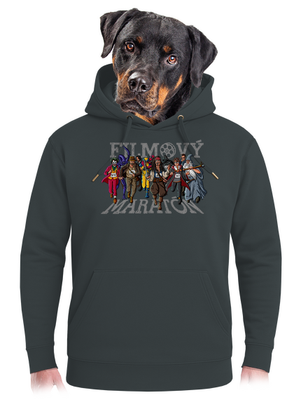 Filmový maratón unisex mikina premium Charcoal