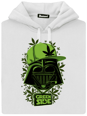 Green Side dámska mikina klokanka White