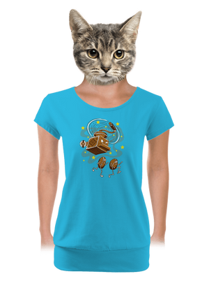 Namelu vás dámske tričko s lemom Blue Atol