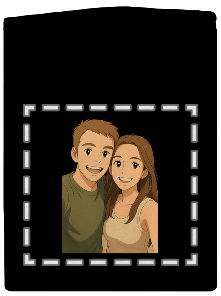 Ghibli efekt z vlastnej fotky dámska mikina na zips Black