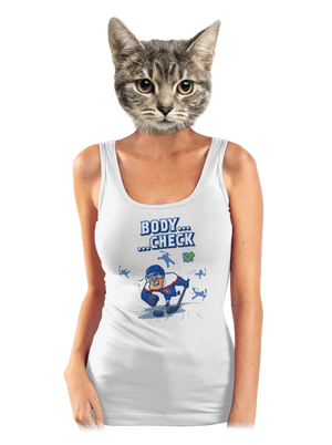 Body check dámske tielko klasické White