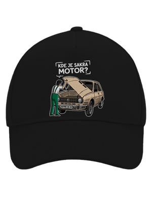 Kde je motor? šiltovka baseballka Black