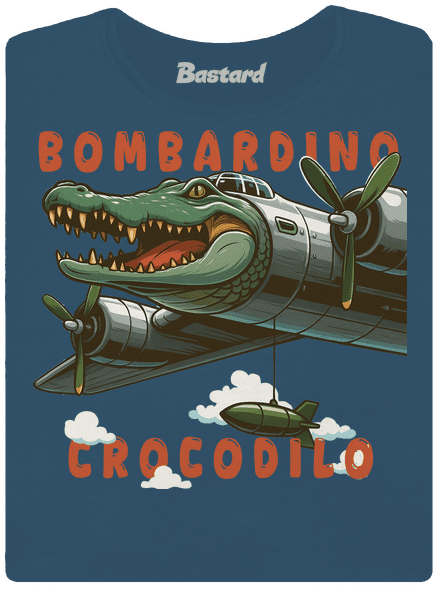 Bombardino Crocodilo – Italian Brainrot dámske tričko prémium Petrol Blue