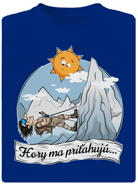 Hory ma priťahujú pánske športové tričko Royal Blue Mal