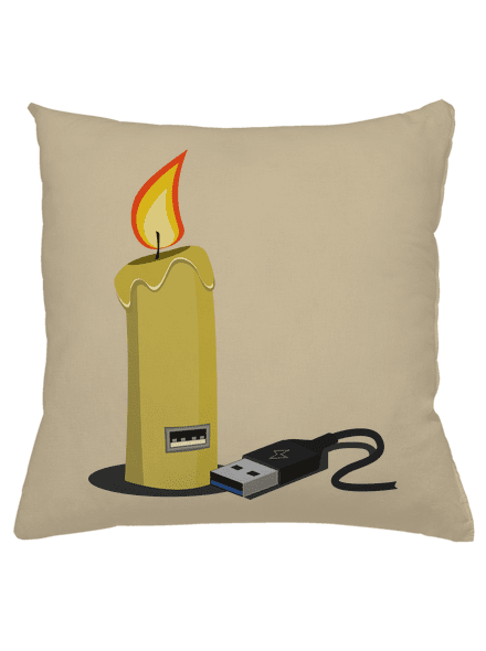 USB sviečka vankúš Beige
